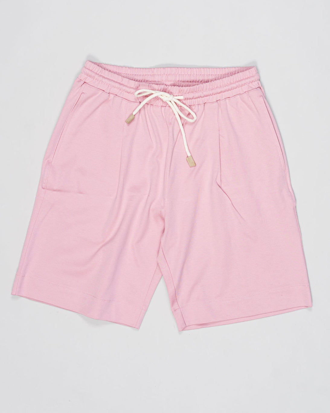 Art. 76127/81002
Col. 243 Pink
100% Cotton
Made in Italy Gran Sasso Drawstring Jersey Shorts / Pink