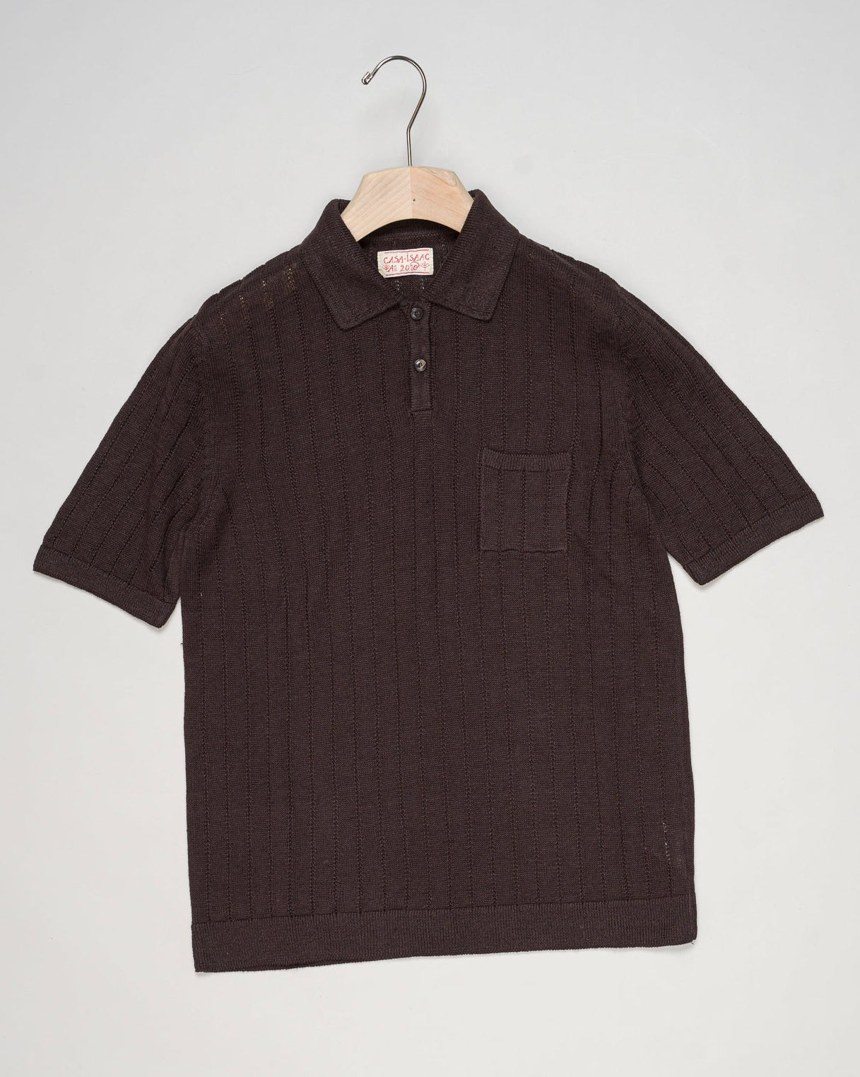 Short sleeve polo shirt in cotton from Maglificio G.R.P. 1973 Firenze
Composition: 100% Linen
Short Sleeves
3 Buttons
Article: CC15 PSSLiP7III
POLO S/S
Color: Dark Brown / Bitter Chocolate
Made in Italy G.R.P. Firenze CASA-ISAAC Linen Polo / Brown