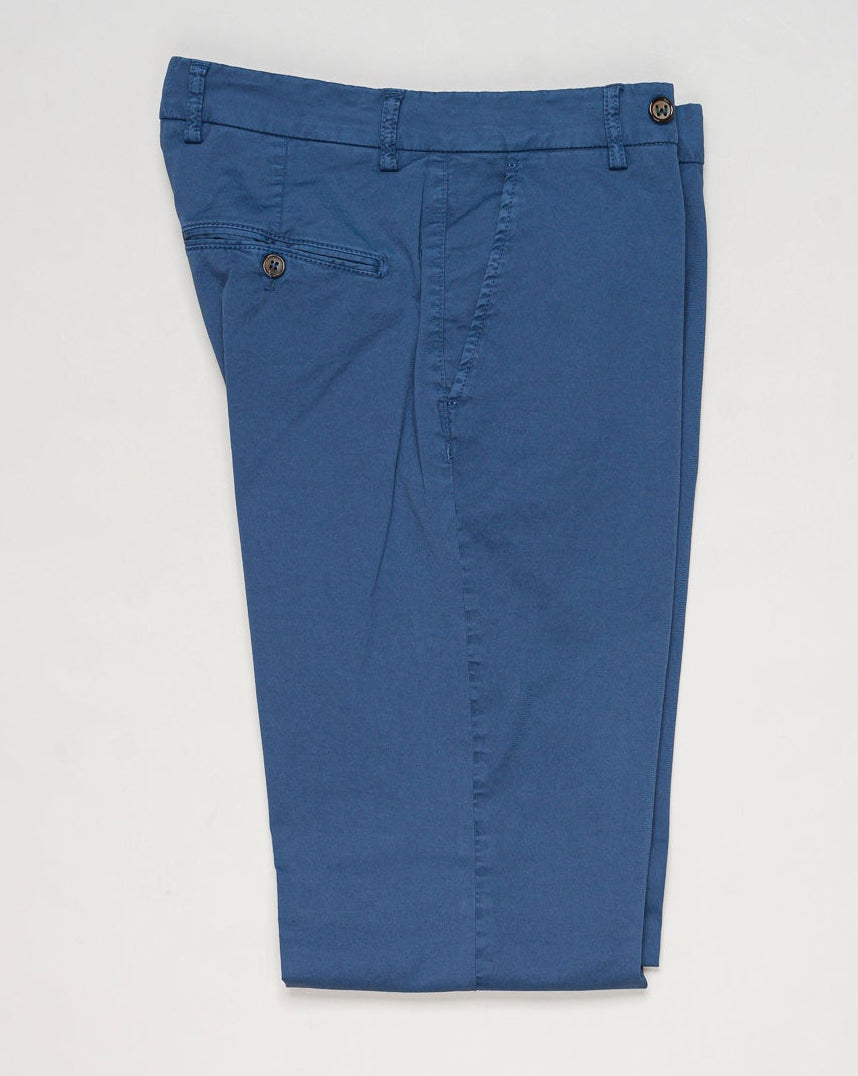 Berwich Garment Dyed Cotton Chinos / Avio