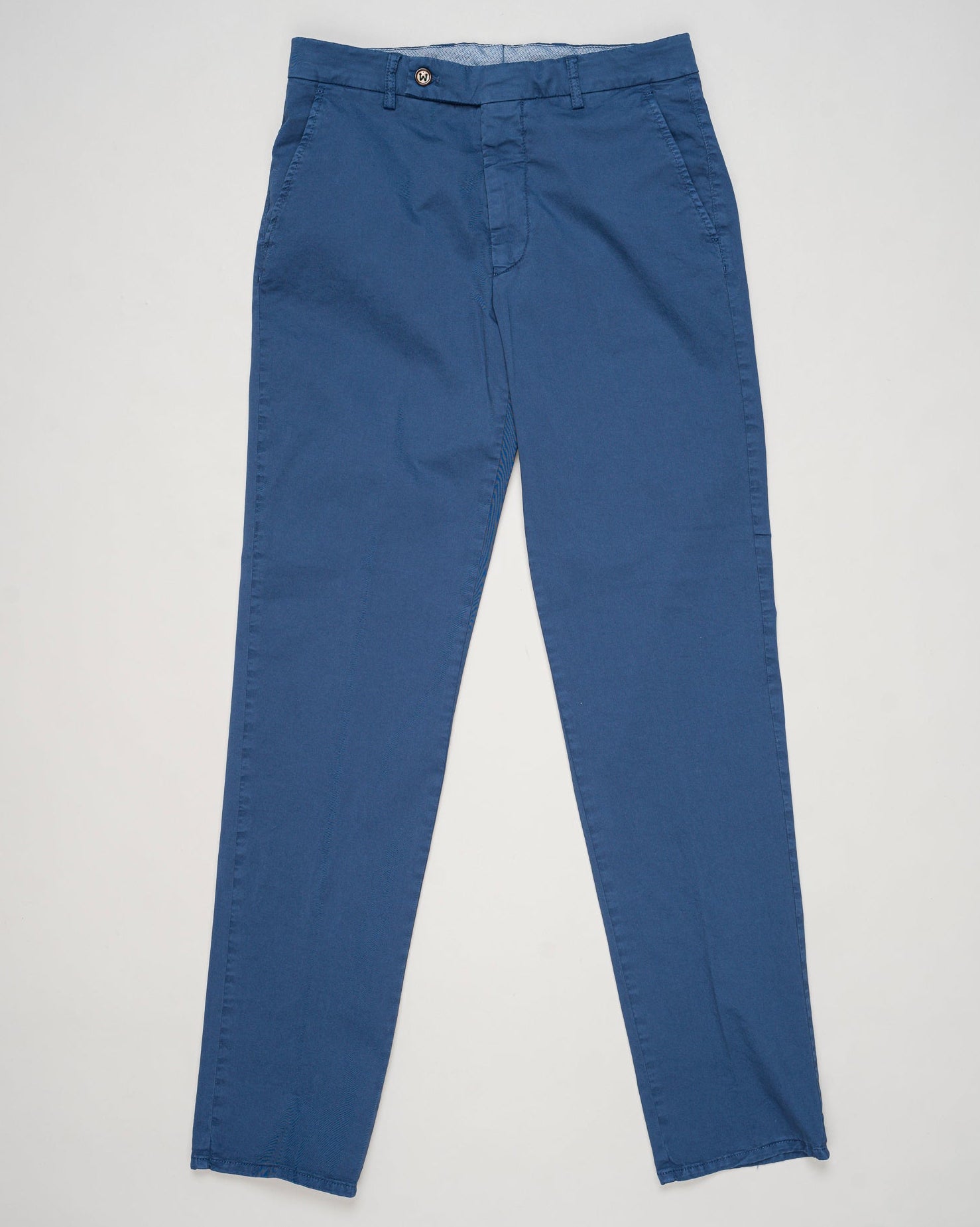 Berwich Garment Dyed Cotton Chinos / Avio
