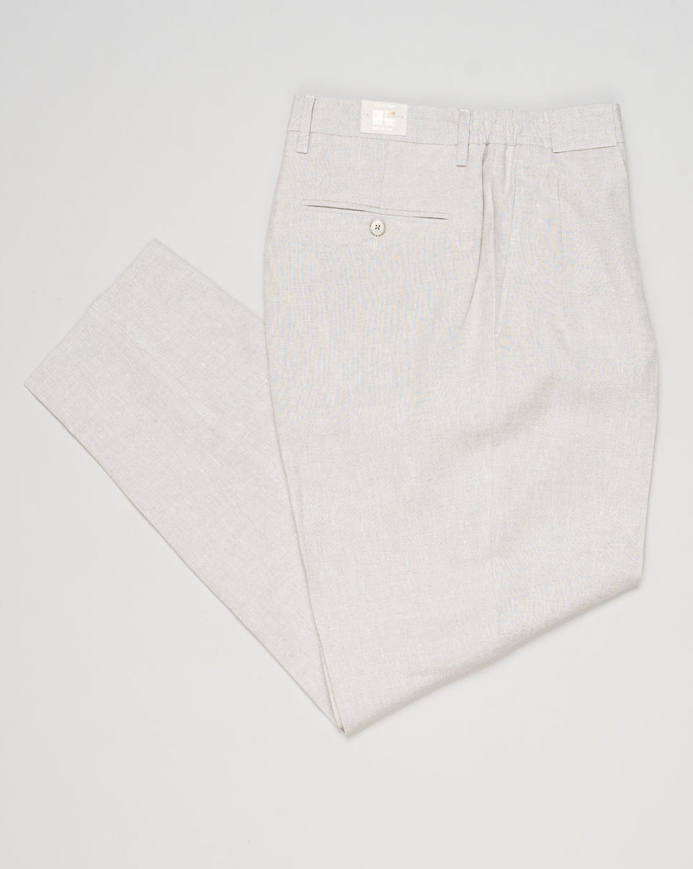 Mod. Portobellos
Art. 300118
Col. 00023 Natural
100% linen
Made in Italy Briglia Portobello Linen Trousers / Natural