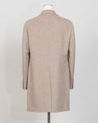 Model: Bruce / CFBM13X
Single breasted  
100% Wool / Loro Piana Capolavoro
Art 010103
Col T1148 / Light taupe
Made in Martina Franca, Italy Tagliatore Single-Breasted Wool Overcoat / Light Taupe