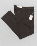 Article: 400008
Color: Moro / 00056
Composition: 97% Cotton 3% Elastan
Model: Soho
Flat front
Slanted side pockets
Beltloops
Beautiful color and broken in look and feel achieved by Garment dying process
Regular fit
1/2 hem 19.5 cm (Size 50)
Made in Naples, Italy Briglia Garment Dyed Soho Trousers / Moro