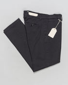 Article: 400008
Color: Grigio / 00090
Composition: 97% Cotton 3% Elastan
Model: Soho
Flat front
Slanted side pockets
Beltloops
Beautiful color and broken in look and feel achieved by Garment dying process
Regular fit
1/2 hem 19.5 cm (Size 50)
Made in Naples, Italy Briglia Garment Dyed Soho Trousers / Grigio