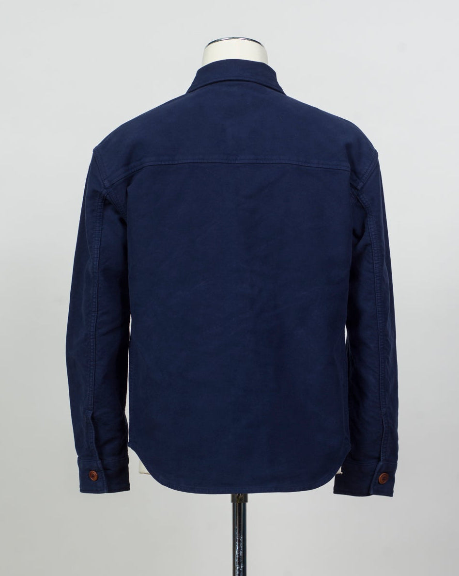 Quality 4V005
Col 4263 Blue
Model: Leo/2F
100% cotton
Made in Italy Tela Genova Moleskin Overshirt / Blue