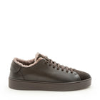 Fabiano Ricci Suede and Leather Sneaker / Dark Brown with Fur Lining
