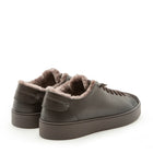 Fabiano Ricci Suede and Leather Sneaker / Dark Brown with Fur Lining