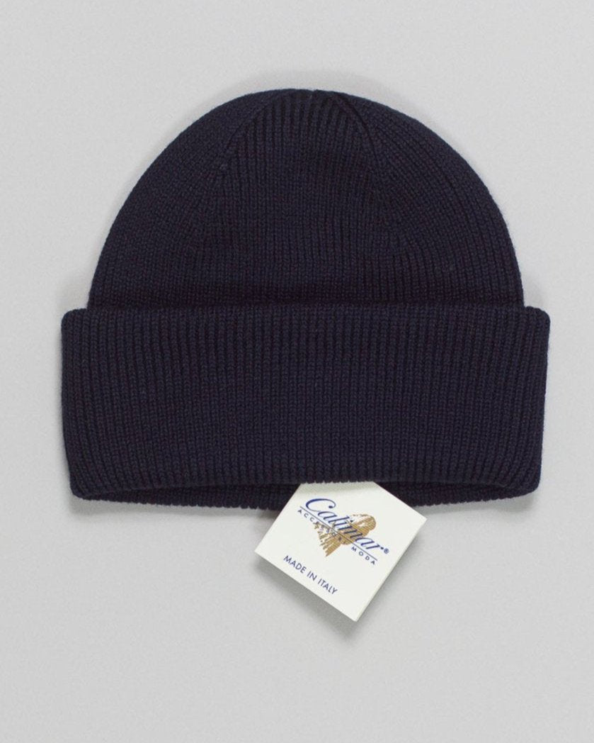 Composition: 100% Wool
Article: Bamby Ad
Color: Navy / H10215
Made in Italy Calimar Wool Watch Cap / Navy