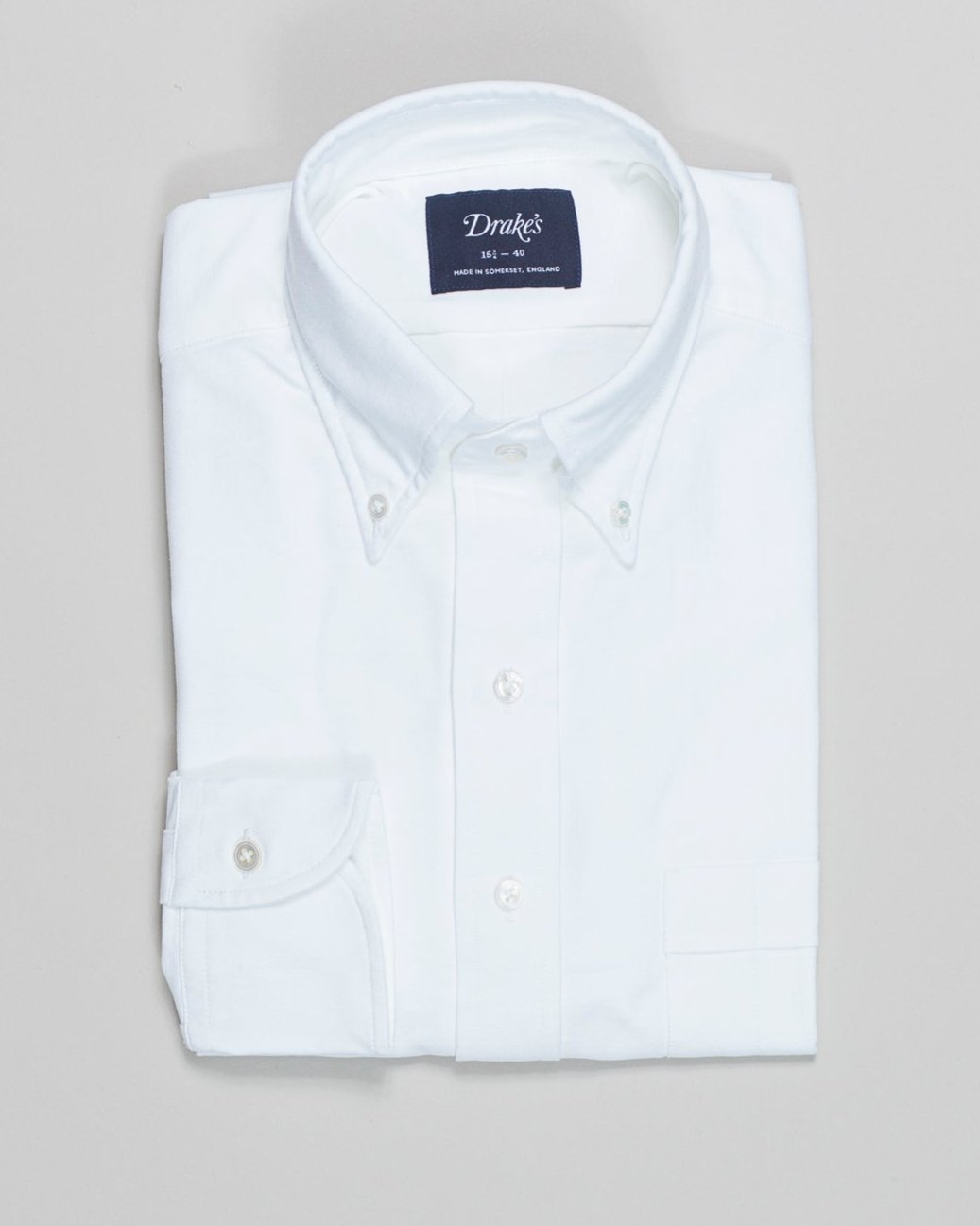 The oxford cloth button-down shirt is an enduring icon of menswear, which looks as good now as it did a century ago. It's an item that's at the very heart of our brand, and this is our attempt at perfecting the style. With a regular silhouette, floating interlinings, single-needle construction, and - perhaps most importantly - an elegant rolling collar, it's a shirt for all occasions.
100% Cotton
Made in Our Factory in Somerset, England
Button-Down Collar with Brushed, Floating Interlining
Box Pleat
Single