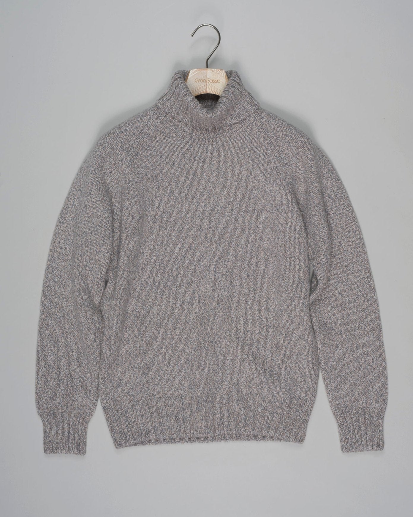 Gran Sasso Multitone Cashmere Roll Neck / Taupe