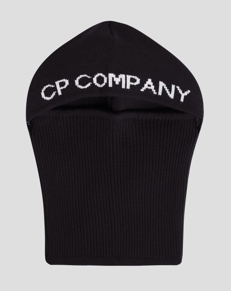 Breathable Lightweight 55% virgin wool & 45% polyester Art. 15CMAC285A 006595A Color: 999 / Black One Size C.P. Company Re-Wool Balaclava / Black