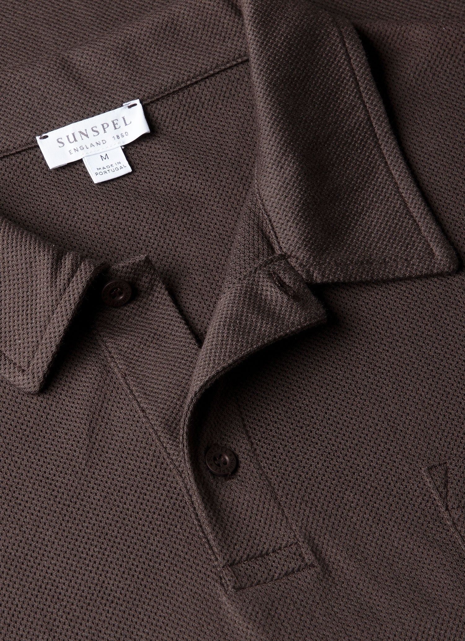 Sunspel Riviera Polo Shirt / Dark Chocolate