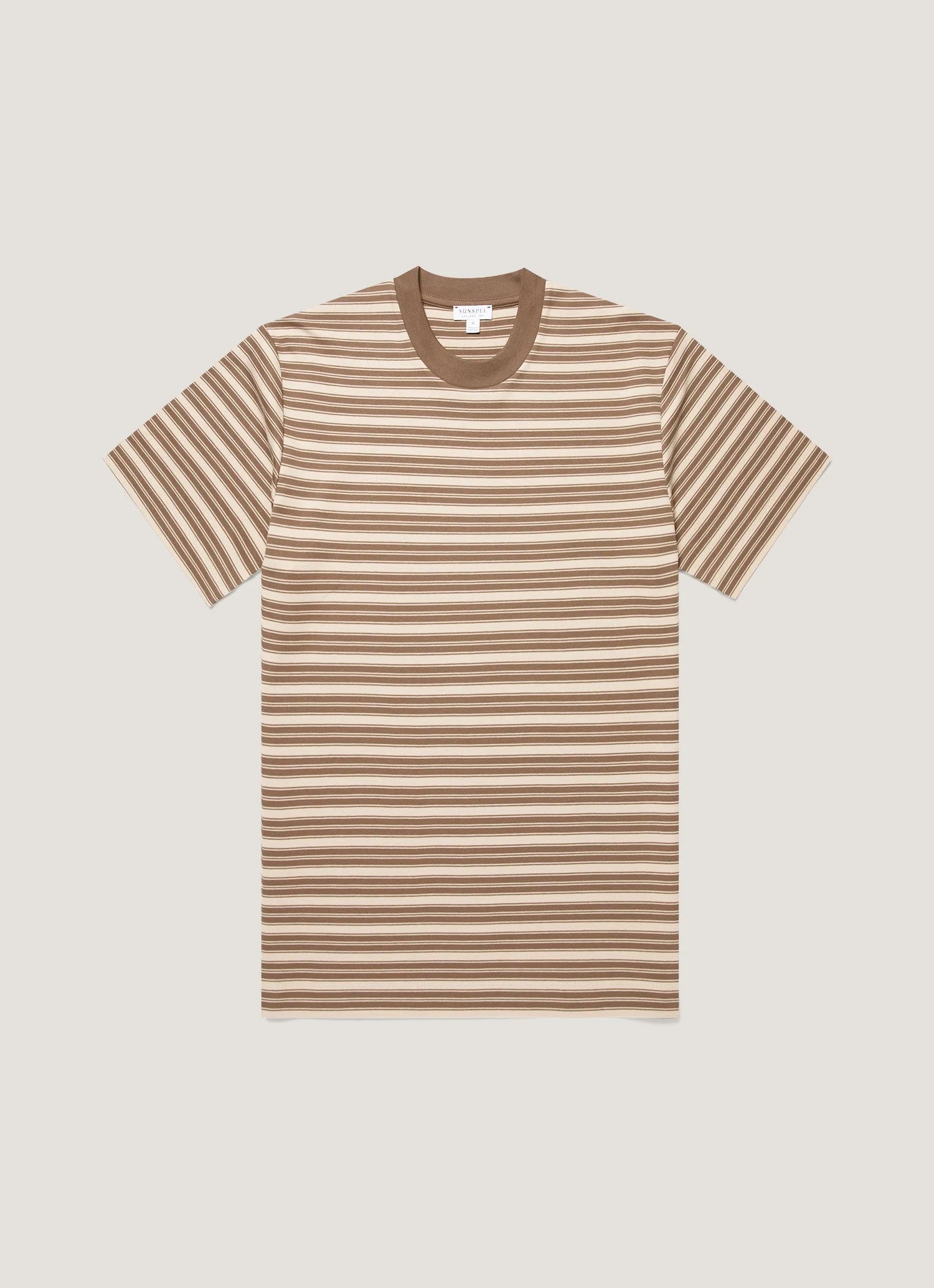 Sunspel Relaxed Fit Heavyweight T-Shirt / Hazelwood & Dark Cedar