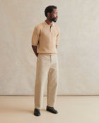 De Bonne Facture Honeycomb Knit Polo / Oatmeal