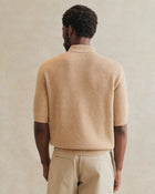 De Bonne Facture Honeycomb Knit Polo / Oatmeal
