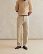 De Bonne Facture Heavy Cotton Drill Balloon Trousers / Stone