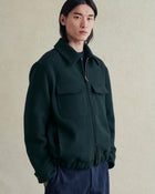 De Bonne Facture Boiled Wool Student Jacket / Blue Green