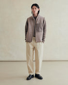 De Bonne Facture Boiled Wool Sherpa Vest / Beige