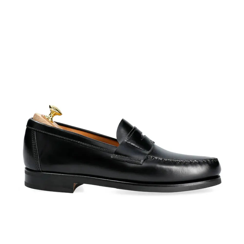 CARMINA / 80893 / BLACK VARIK / PENNY LOAFER