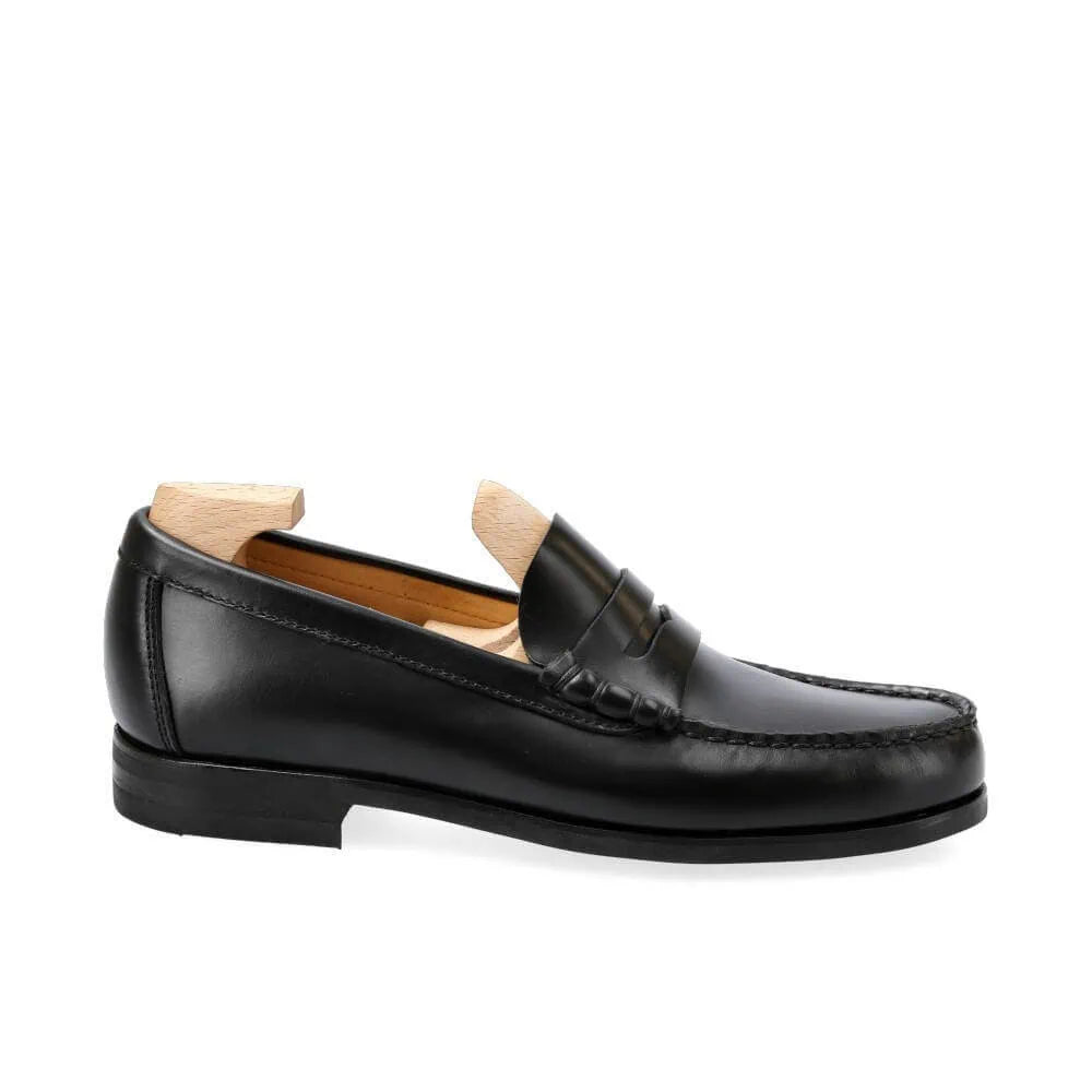 CARMINA / 80893 / BLACK VARIK / PENNY LOAFER