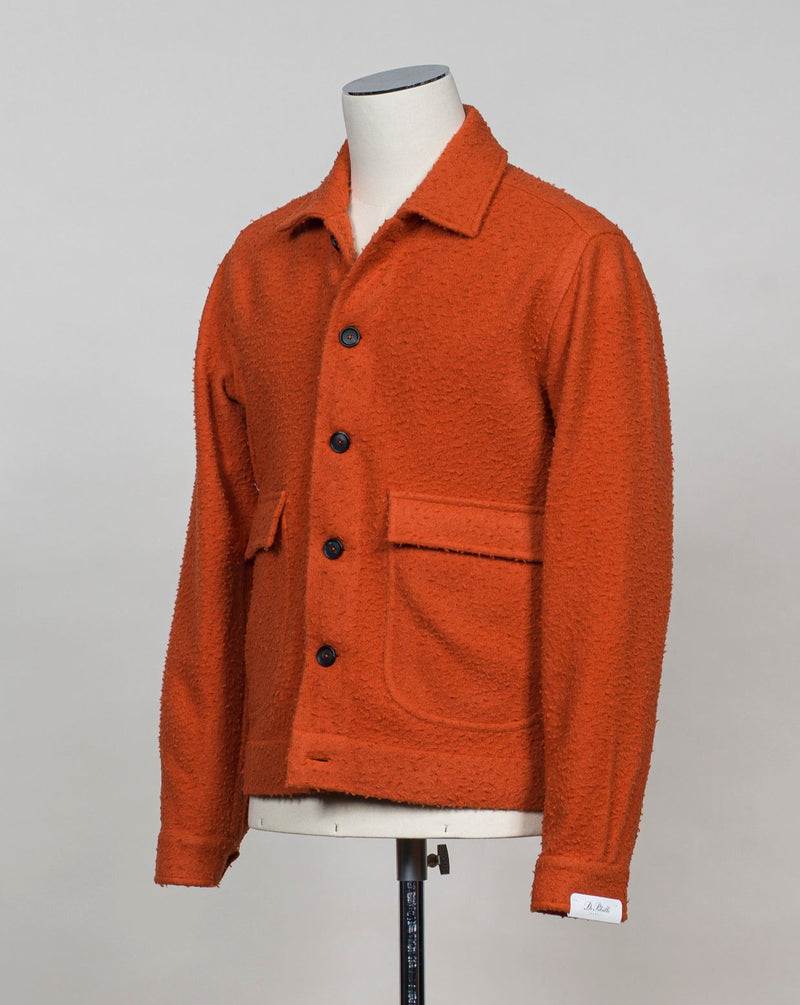 Article: TW24105 De Petrillo Casentino Wool Bomber / Orange Model: Bomber Color: 3894 / Orange Composition: 100% Virgin wool 