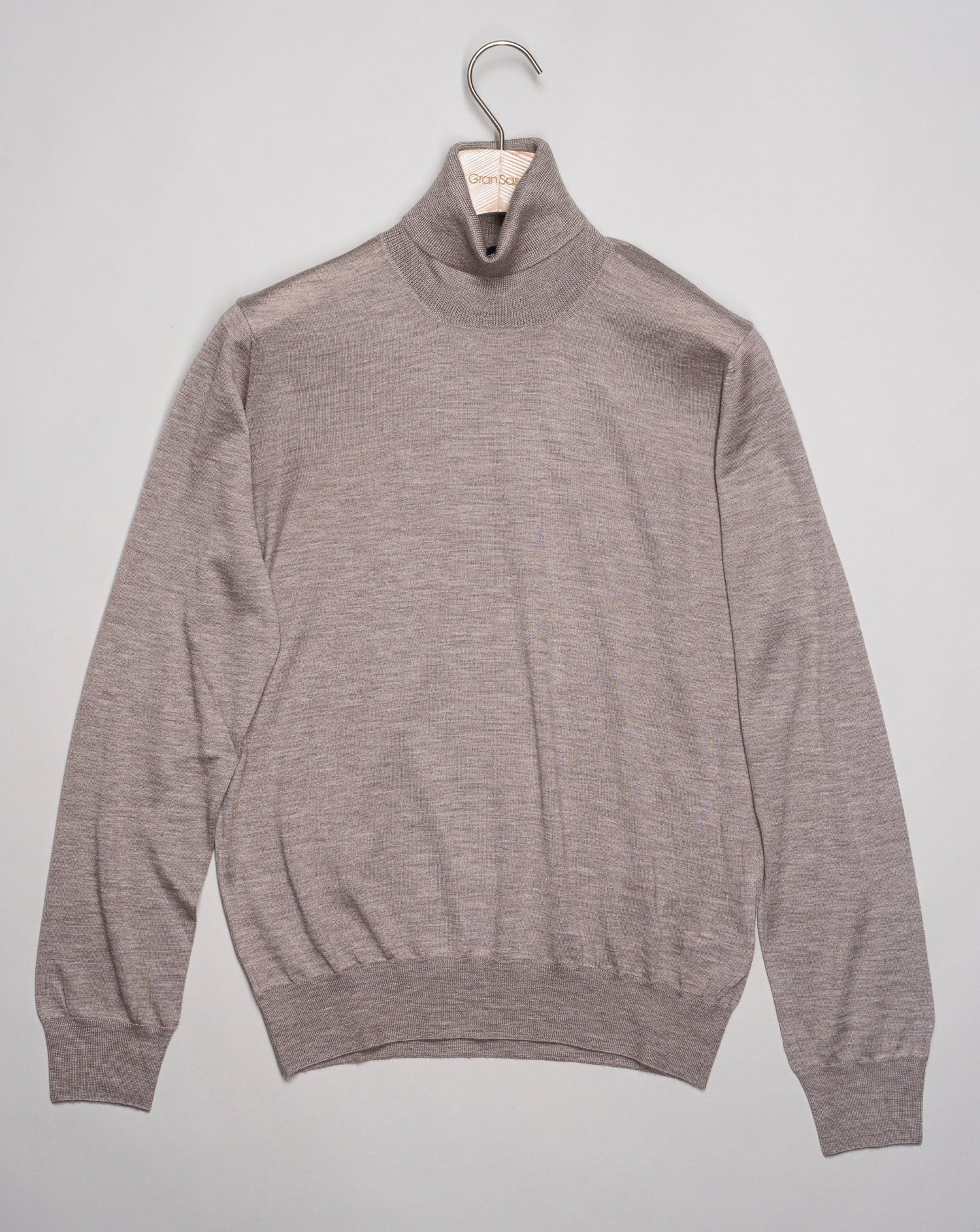 Art. 43163-15390 Col. 020 Beige 70% cashmere 30% silk Made in Italy Gran Sasso Cashmere Silk Roll Neck / Beige