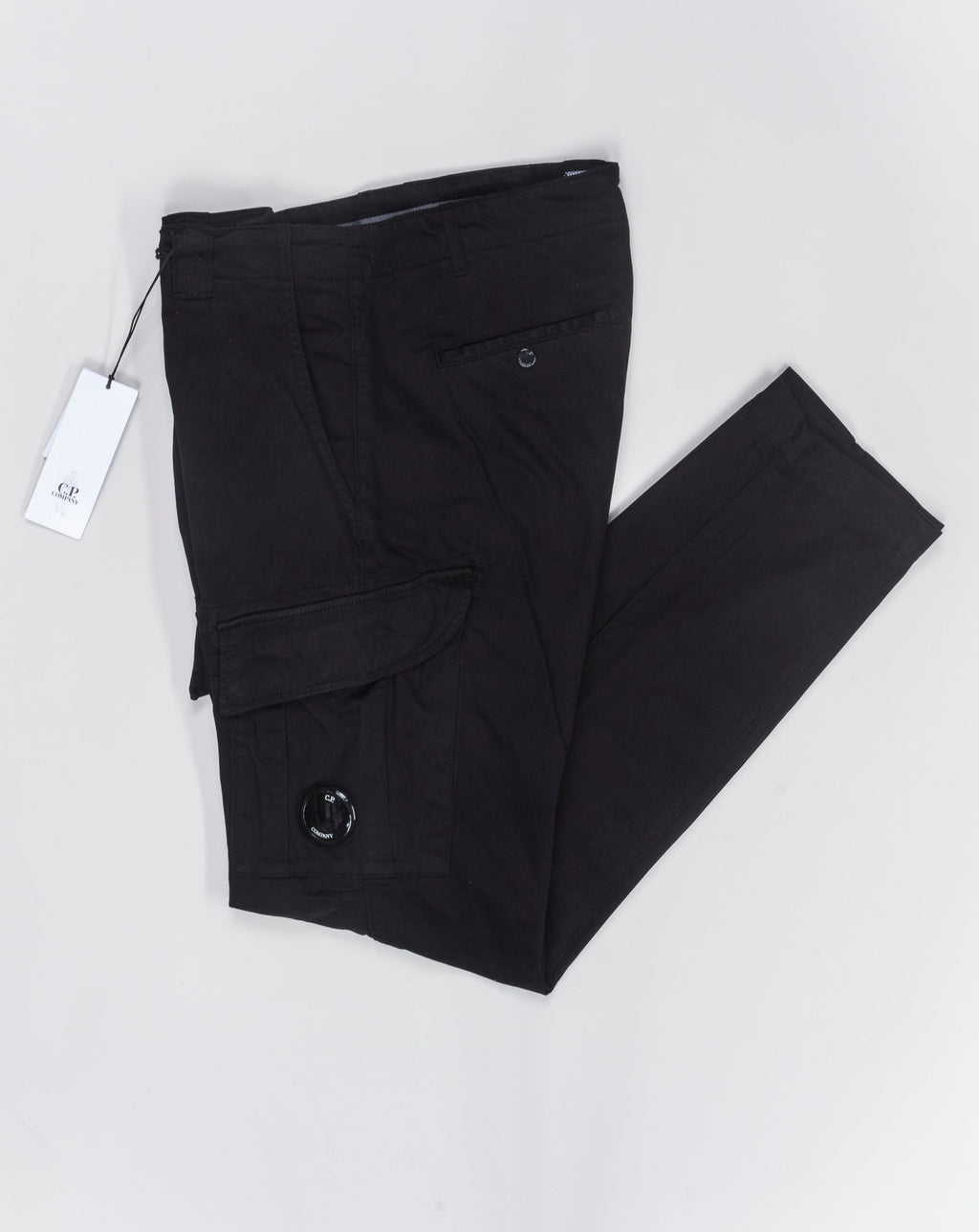 C.P. Company Stretch Sateen Cargo Pants Black Vaatturiliike Sauma Oy