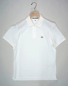 Regular fit polo shirt cut in a short sleeve construction with a two button placket, a classic collar, and the C.P. Company logo on the chest. Made in a fine 24/1 cotton pique, and resist dyed for a varied, tonal finish. Art. PL094A5263W 005263W Col. 103 Gauze White Classic collar Two button placket Logo detail Short sleeves Resist dyed Regular fit