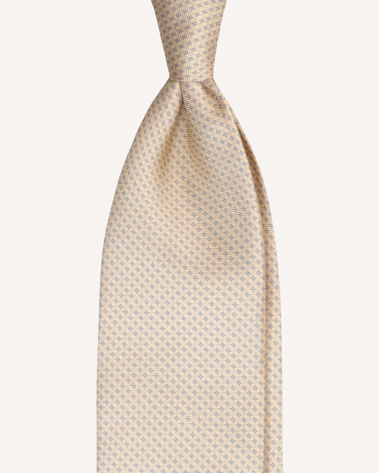 Viola Milano Square Pattern Selftipped Italian Silk Tie / Yellow
