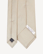 Viola Milano Square Pattern Selftipped Italian Silk Tie / Yellow