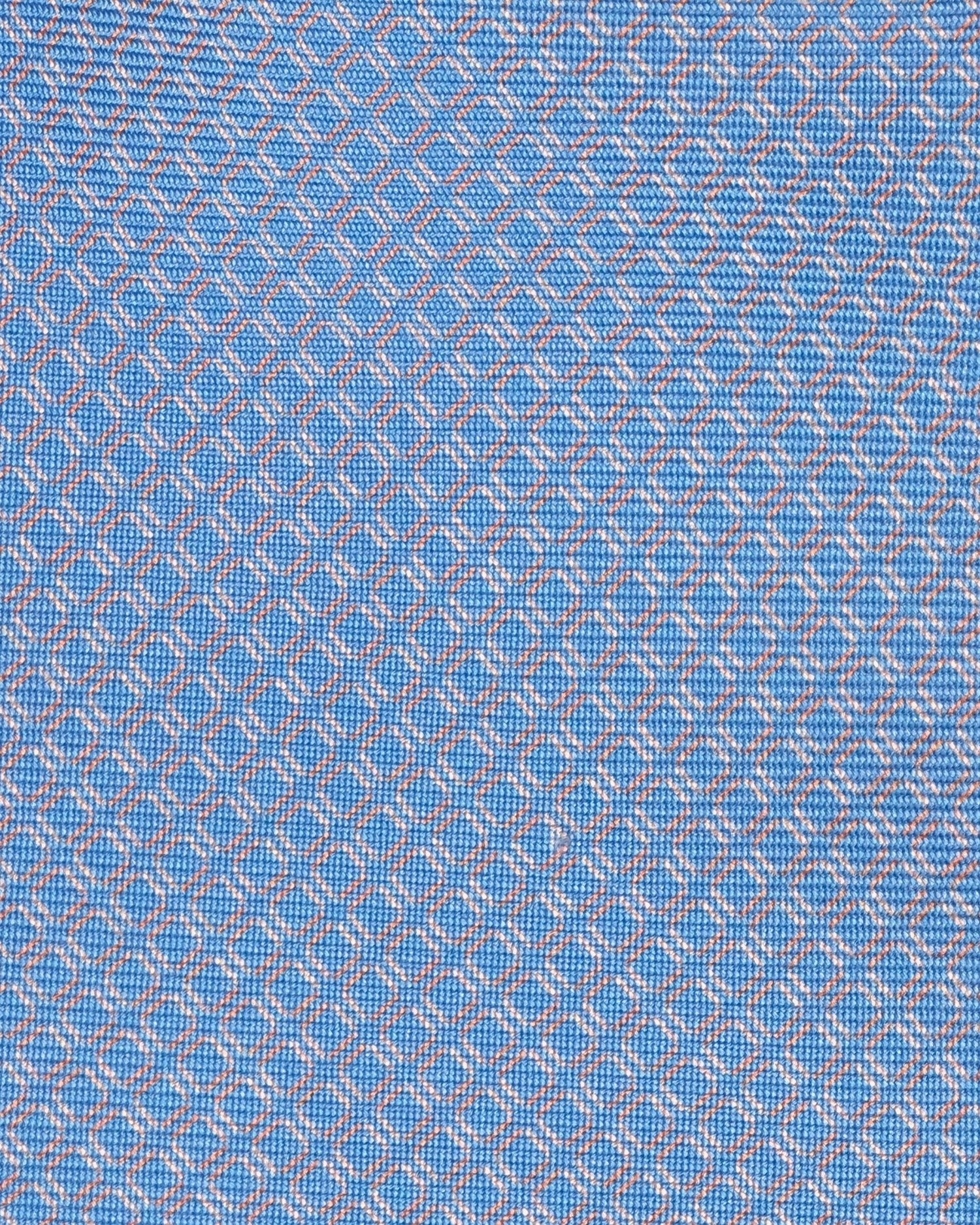 Viola Milano Square Pattern Selftipped Italian Silk Tie / Light Blue