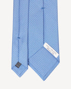 Viola Milano Square Pattern Selftipped Italian Silk Tie / Light Blue