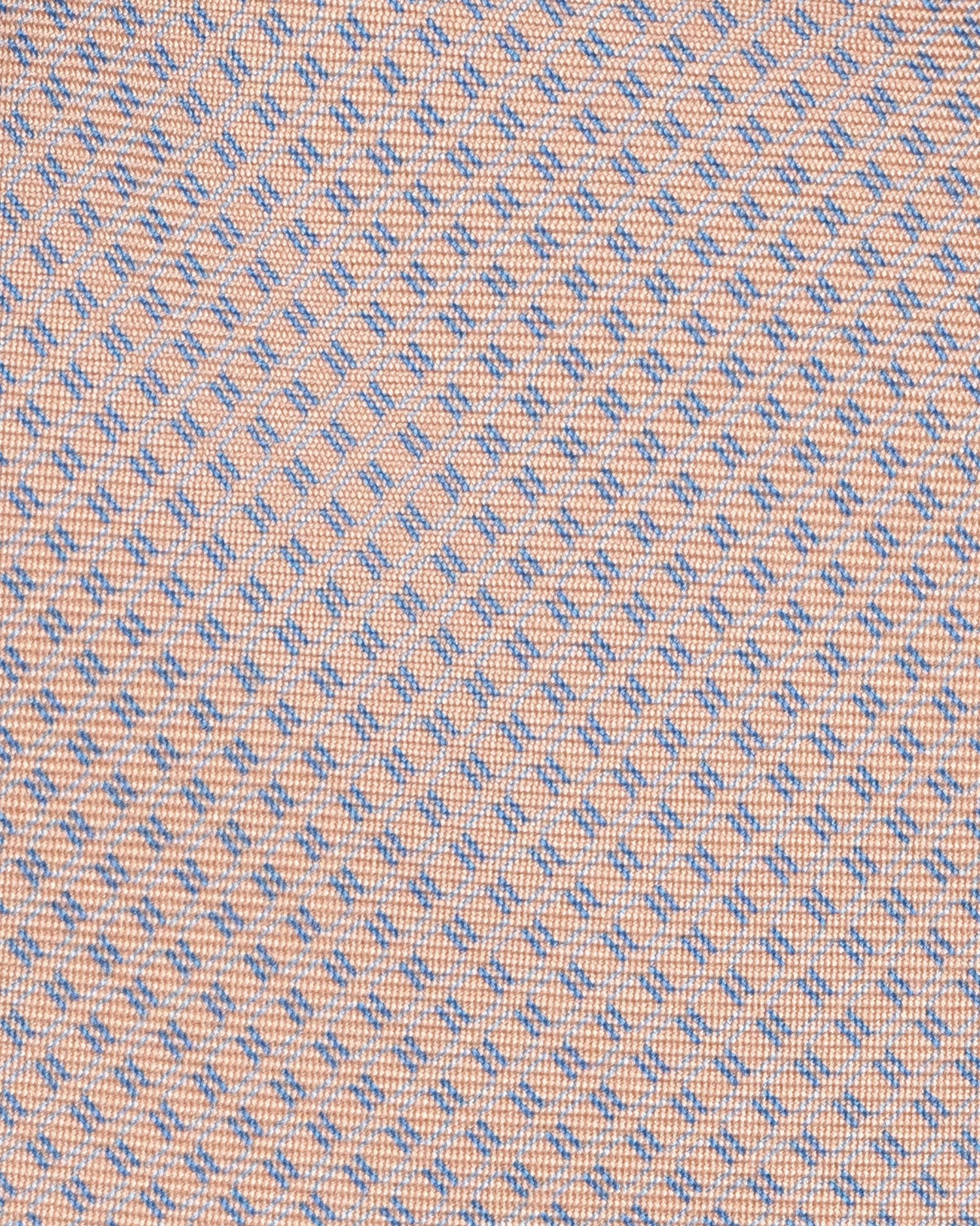 Viola Milano Square Pattern Selftipped Italian Silk Tie / Coral