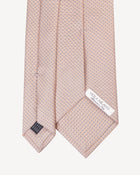 Viola Milano Square Pattern Selftipped Italian Silk Tie / Coral