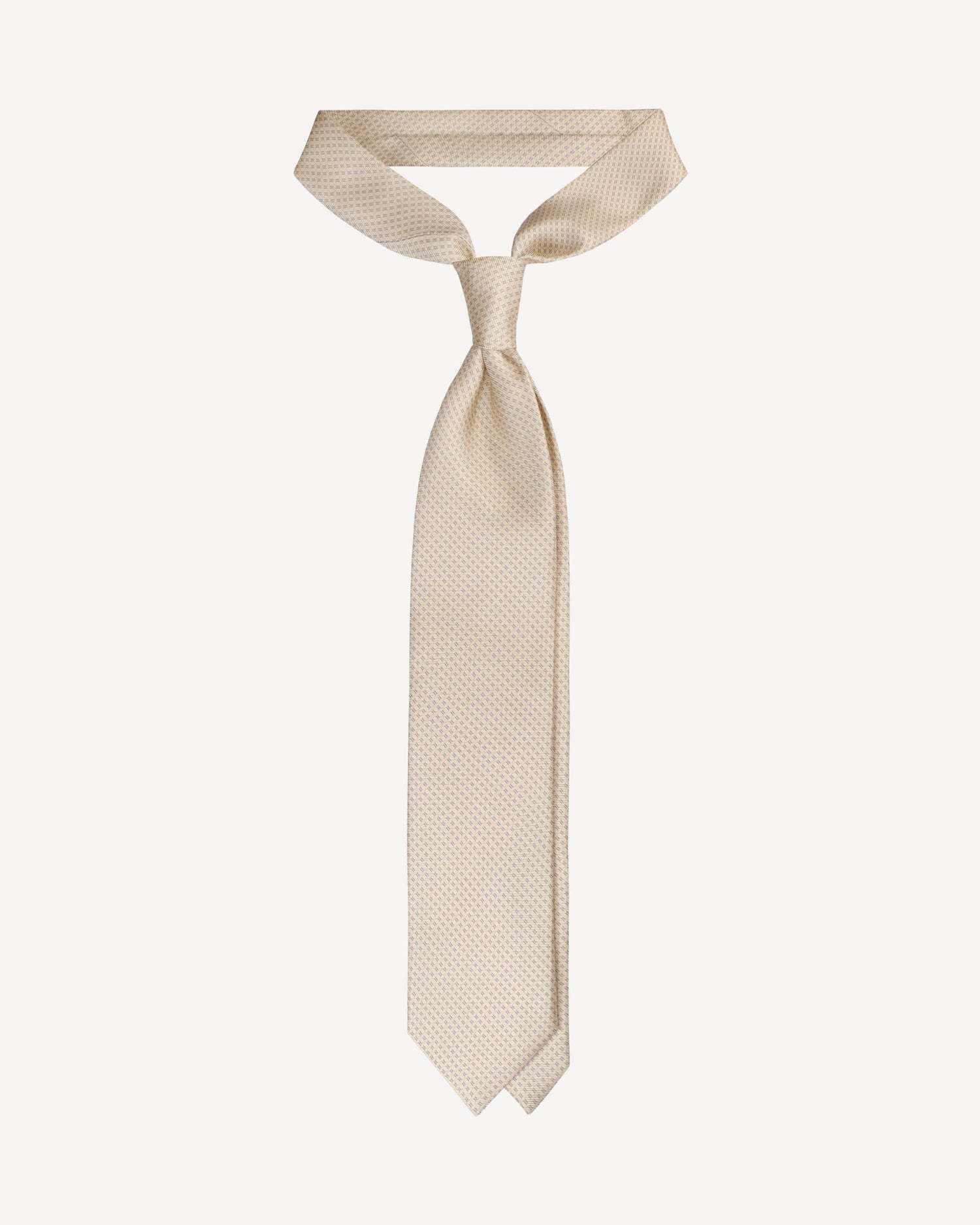 Viola Milano Square Pattern Selftipped Italian Silk Tie / Yellow