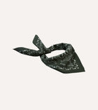 Drake's Paisley Print Cotton Bandana / Dark Green