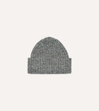 Drake's Donegal Ribbed Knit Beanie / Ramor Grey