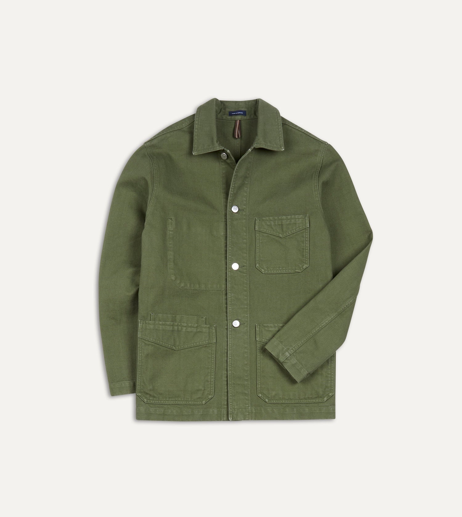 Drake's Duck Cotton Chore Jacket / Olive