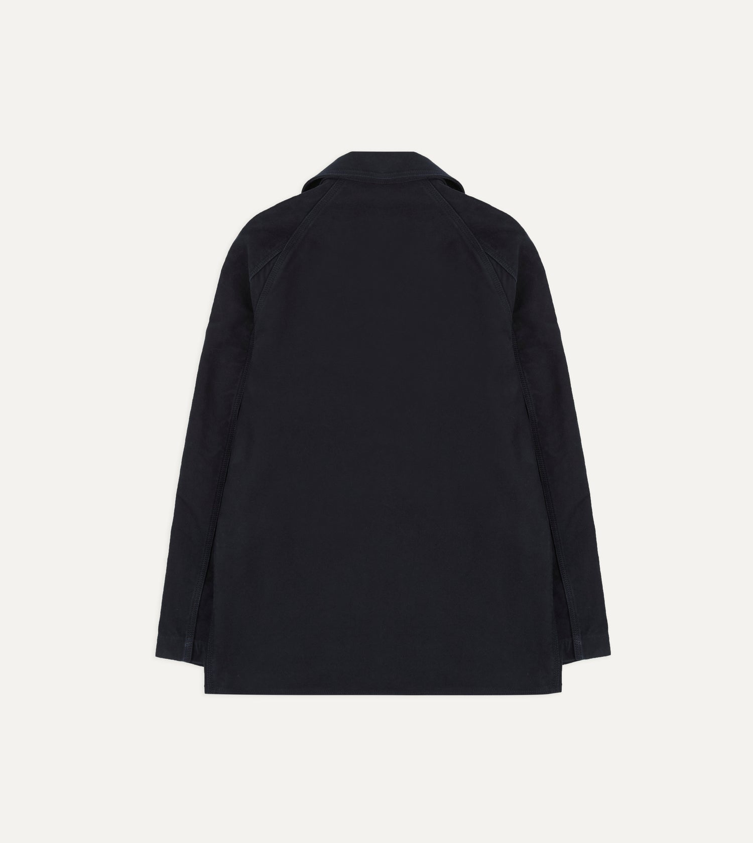Drake's Moleskin Raglan Work Coat / Navy
