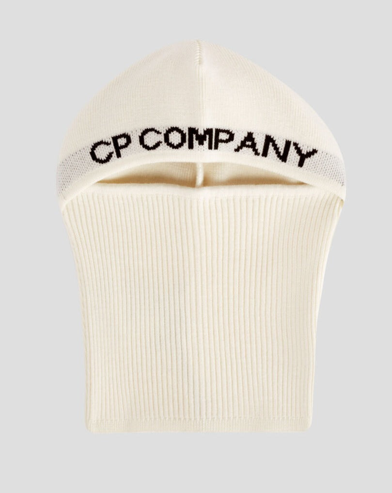 Breathable Lightweight 55% virgin wool & 45% polyester Art. 15CMAC285A 006595A Color: 103 / Gauze White One Size C.P. Company Re-Wool Balaclava / Gauze White