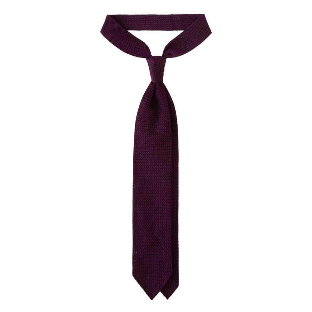 Viola Milano Grenadine Garza Grossa Unlined Silk Tie / Purple Mix