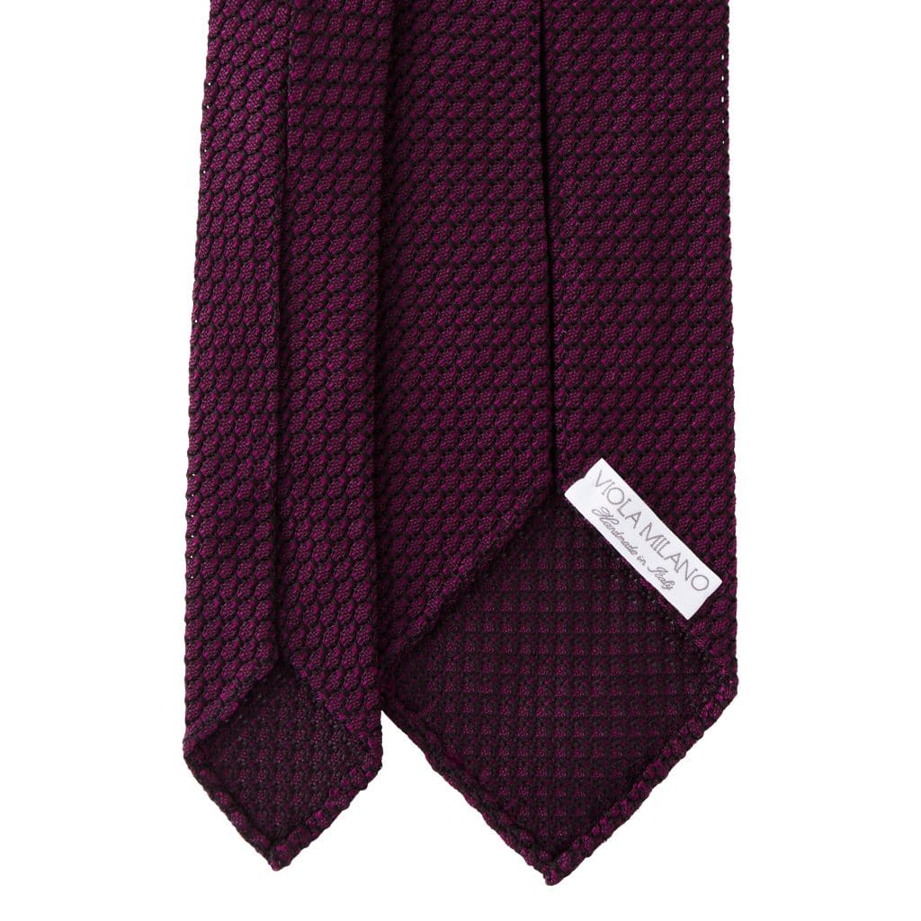 Viola Milano Grenadine Garza Grossa Unlined Silk Tie / Purple Mix
