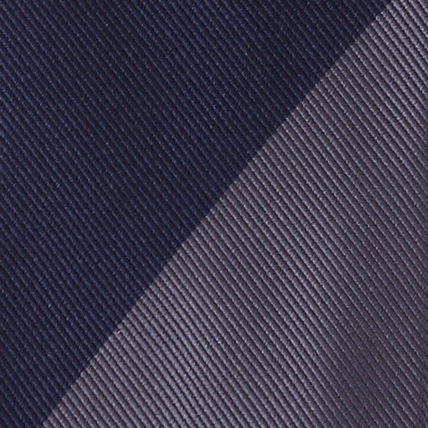 Viola Milano Block Stripe Handrolled Woven Silk Jacquard Tie / Navy/Sea