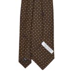 Viola Milano Sicilian Floral Pattern Selftipped Silk Tie / Navy Mix