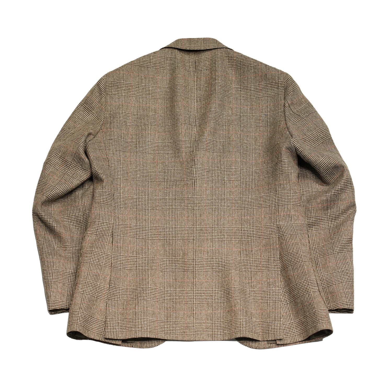 Caruso Aida jacket. Light brown glencheck pattern highlighted with delicate red over check. Wool,silk linen Caruso represents the highest tailoring traditions Italy. handmade full canvas structure inside. * Wool/SIlk/Linen mix summer jacket * Fully lined * Unconstructed shoulder * 3 roll 2 buttoning * Side vents * Notch lapel * Patch pockets * Composition: 48% wool, 24% silk, 28% linen * Color: Light brown * Modello: Aida / ASM2JM304F * Article: 504541 * Colore: 0560 * Made in Italy