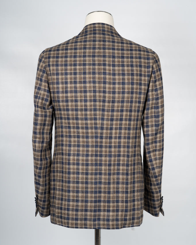 De Petrillo Check Jacket / Blue Beige