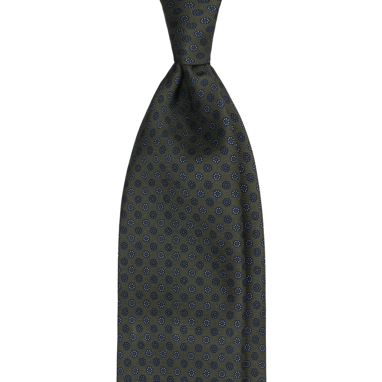 Viola Milano Micro Floral Selftipped Italian Silk Tie / Forest Mix