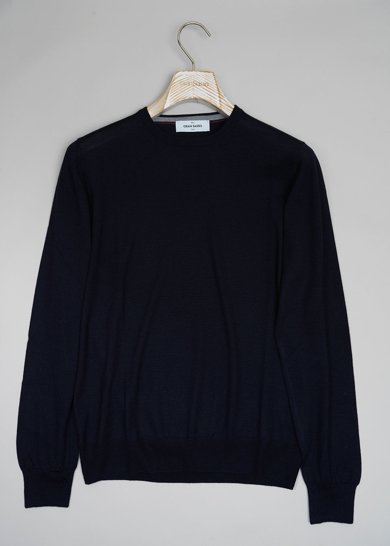 Gran Sasso Wool & Silk Crewneck / Navy