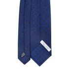 Viola Milano Mix Floral Selftipped Italian Silk Tie / Navy Mix