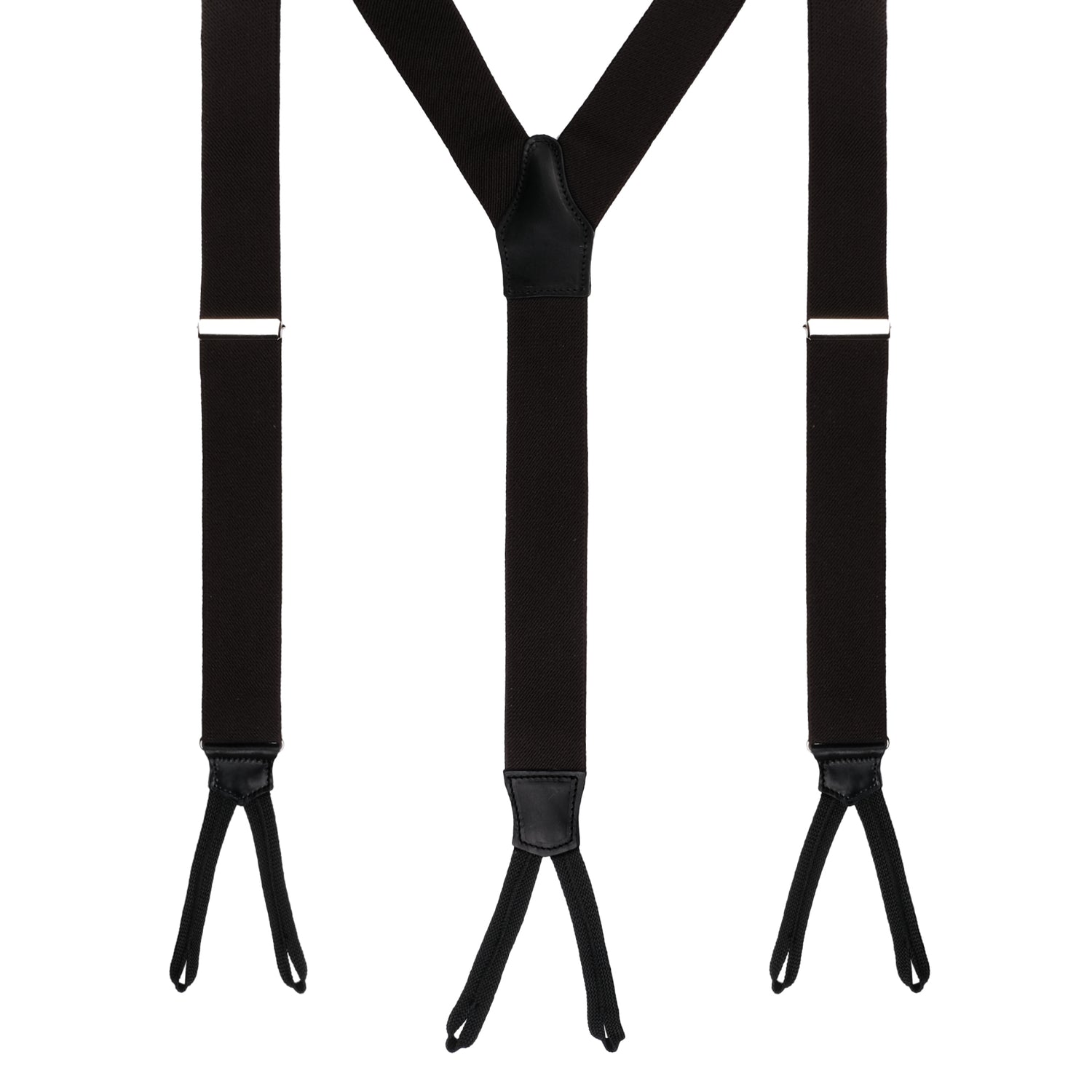 Viola Milano Classic Width Braces Braid Ends / Solid Black